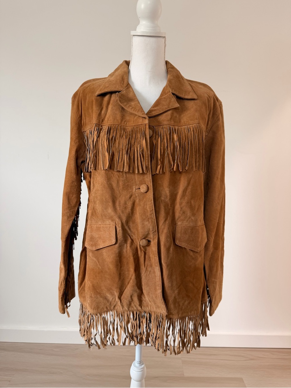Vintage Marlboro Fringe Suede Jacket in Brown